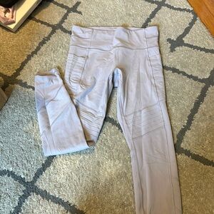 Lightly worn full length moto leggings